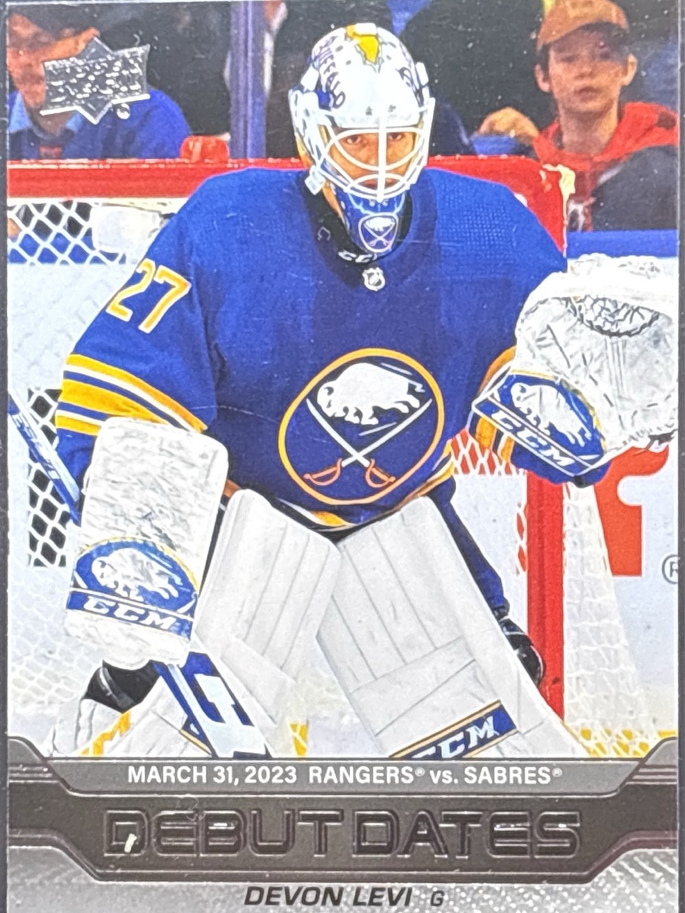 Upper Deck Devon Levi Debut Dates Hockey Card
